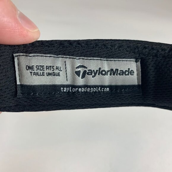 TaylorMade Mens Black Strapback Adjustable Visor - Picture 5 of 5